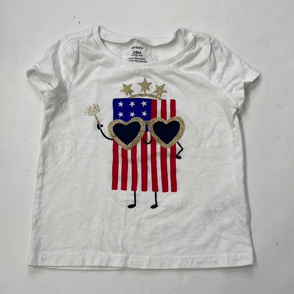 CARTER’S WHITE T-SHIRT 24 MONTHS
